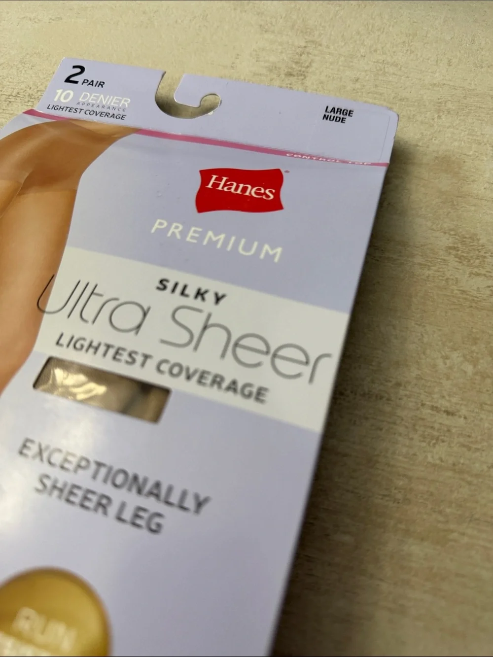 Hanes Premium Ultra Sheer Hosiery in Nude. Two pair.